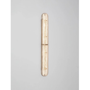 Kinkiet szklany modern Loren LED 80cm szkło strukturalne / antyczny mosiądz