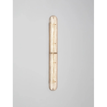Kinkiet szklany modern Loren LED 80cm szkło strukturalne / antyczny mosiądz