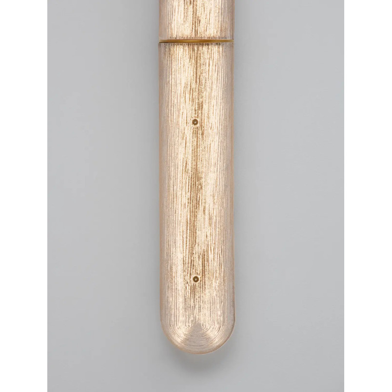 Kinkiet szklany modern Loren LED 80cm szkło strukturalne / antyczny mosiądz