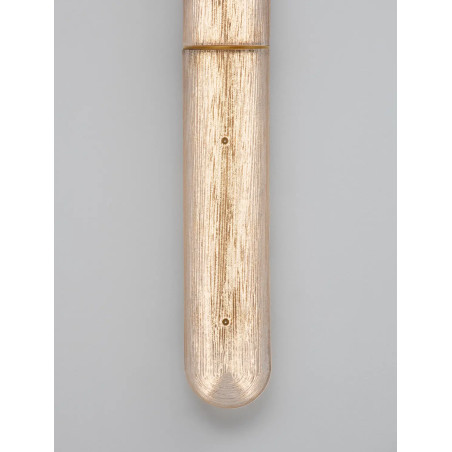Kinkiet szklany modern Loren LED 80cm szkło strukturalne / antyczny mosiądz