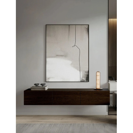 Lampa stołowa szklana modern Loren LED 21,5cm szkło strukturalne / antyczny mosiądz