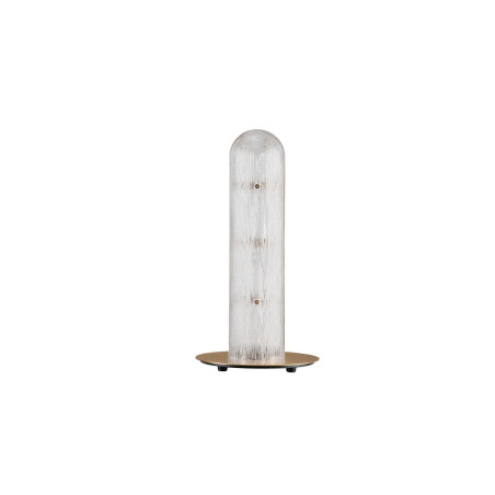 Lampa stołowa szklana modern Loren LED 21,5cm szkło strukturalne / antyczny mosiądz