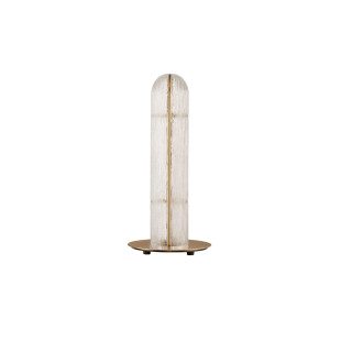 Lampa stołowa szklana modern Loren LED 21,5cm szkło strukturalne / antyczny mosiądz