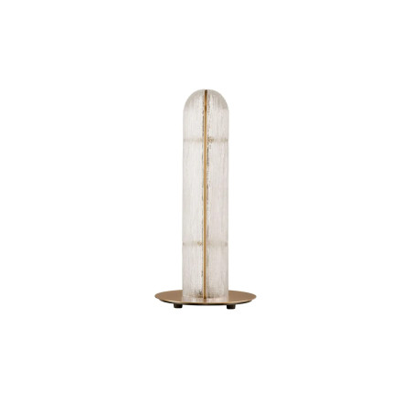 Lampa stołowa szklana modern Loren LED 21,5cm szkło strukturalne / antyczny mosiądz
