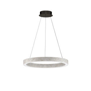 Lampa wisząca marmurowa okrągła Finu LED 3000K 65,5cm szara