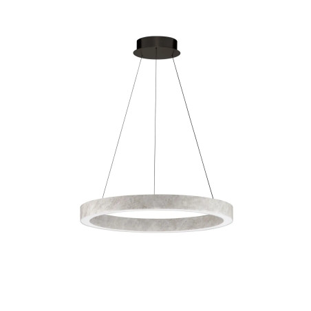 Lampa wisząca marmurowa okrągła Finu LED 3000K 65,5cm szara