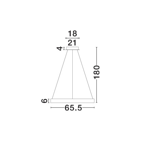 Lampa wisząca marmurowa okrągła Finu LED 3000K 65,5cm szara