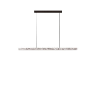 Lampa wisząca marmurowa podłużna Finu LED 3000K 121cm szara