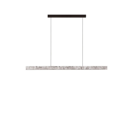 Lampa wisząca marmurowa podłużna Finu LED 3000K 121cm szara