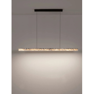 Lampa wisząca marmurowa podłużna Finu LED 3000K 121cm szara