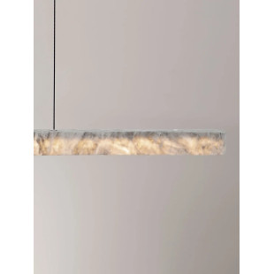 Lampa wisząca marmurowa podłużna Finu LED 3000K 121cm szara