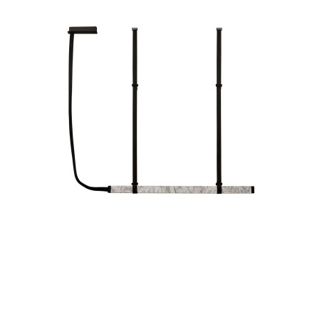 Lampa wisząca marmurowa podłużna Finu LED 3000K 125,5cm szary / czarny