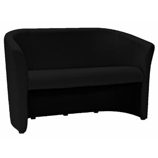Sofa 2-osobowa z ekoskóry czarna Signal TM-2 | 126cm