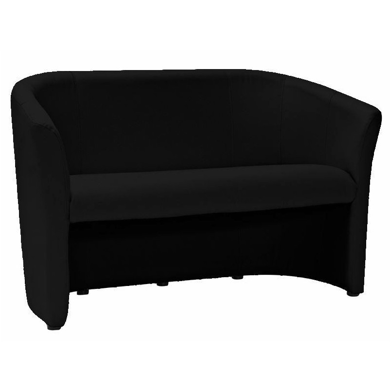 Sofa 2-osobowa z ekoskóry czarna Signal TM-2 | 126cm