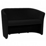 Sofa 2-osobowa z ekoskóry czarna Signal TM-2 | 126cm