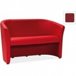 Sofa 2-osobowa czerwona z ekoskóry Signal TM-2 | 126cm