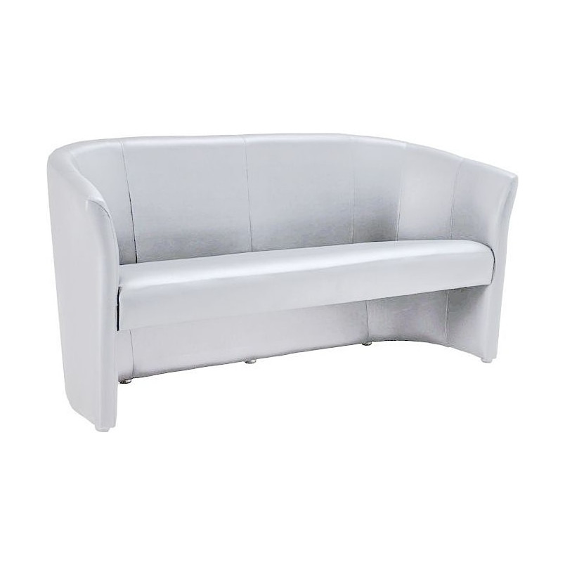 Sofa 3-osobowa biała Signal TM-3 | Eko skóra