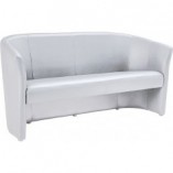Sofa 3-osobowa biała Signal TM-3 | Eko skóra