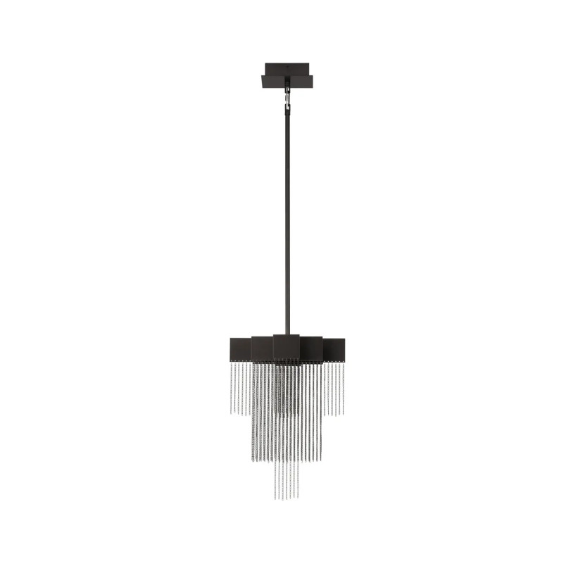 Żyrandol metalowy designerski Vaira LED 3000K 31cm czarny mat