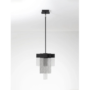 Żyrandol metalowy designerski Vaira LED 3000K 31cm czarny mat