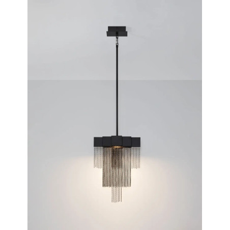 Żyrandol metalowy designerski Vaira LED 3000K 31cm czarny mat