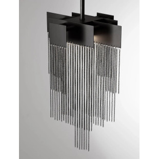 Żyrandol metalowy designerski Vaira LED 3000K 31cm czarny mat