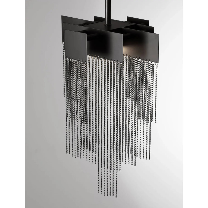 Żyrandol metalowy designerski Vaira LED 3000K 31cm czarny mat