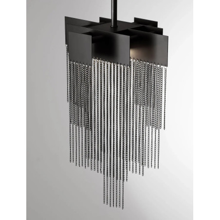 Żyrandol metalowy designerski Vaira LED 3000K 31cm czarny mat