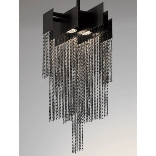 Żyrandol metalowy designerski Vaira LED 3000K 31cm czarny mat