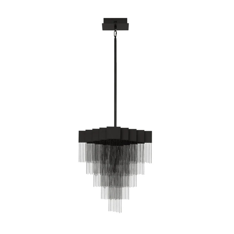 Żyrandol metalowy designerski Vaira LED 3000K 49cm czarny mat