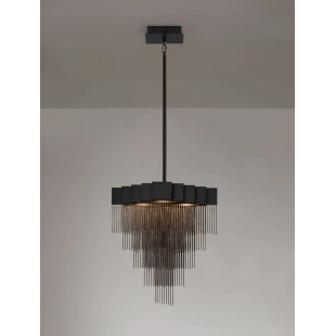 Żyrandol metalowy designerski Vaira LED 3000K 49cm czarny mat