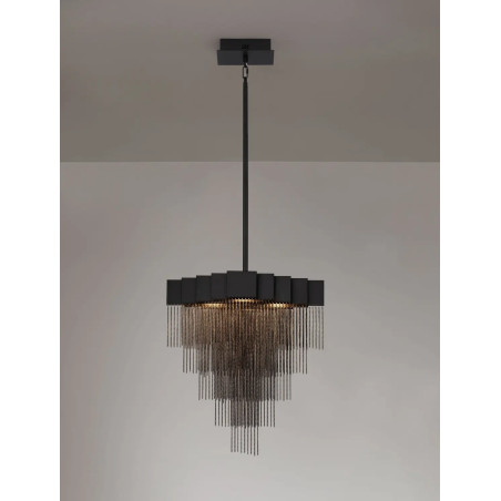 Żyrandol metalowy designerski Vaira LED 3000K 49cm czarny mat