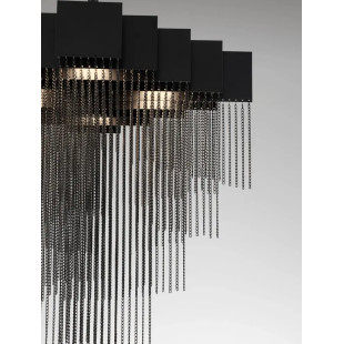 Żyrandol metalowy designerski Vaira LED 3000K 49cm czarny mat