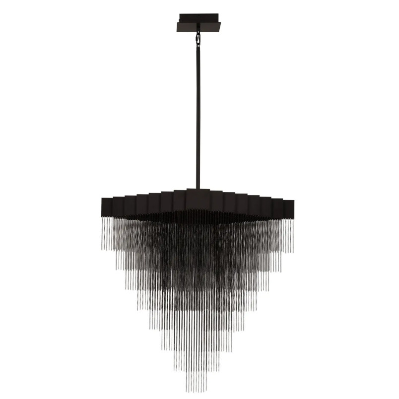 Żyrandol metalowy designerski Vaira LED 3000K 79cm czarny mat