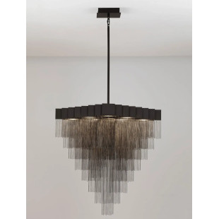 Żyrandol metalowy designerski Vaira LED 3000K 79cm czarny mat