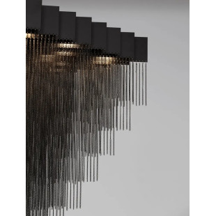 Żyrandol metalowy designerski Vaira LED 3000K 79cm czarny mat