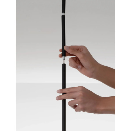 Żyrandol metalowy designerski Vaira LED 3000K 79cm czarny mat
