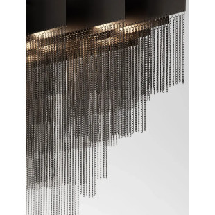 Żyrandol metalowy designerski Vaira LED 3000K 120cm czarny mat
