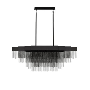 Żyrandol metalowy designerski Vaira LED 3000K 120cm czarny mat