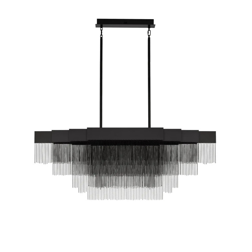 Żyrandol metalowy designerski Vaira LED 3000K 120cm czarny mat