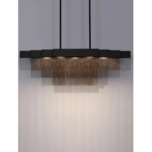 Żyrandol metalowy designerski Vaira LED 3000K 120cm czarny mat