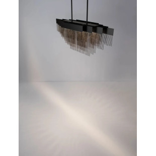 Żyrandol metalowy designerski Vaira LED 3000K 120cm czarny mat