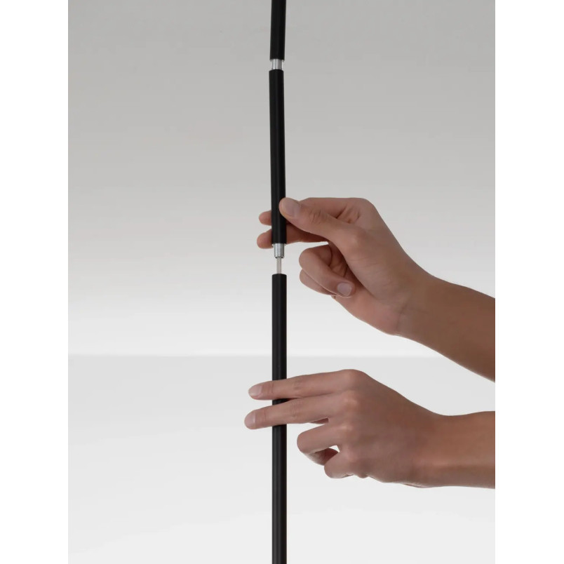 Żyrandol metalowy designerski Vaira LED 3000K 120cm czarny mat