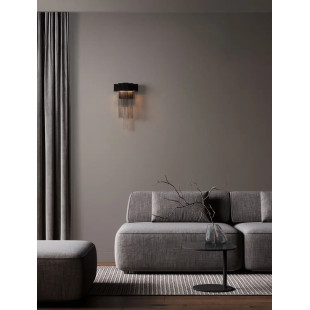 Kinkiet metalowy designerski Vaira LED 3000K czarny mat