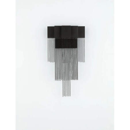 Kinkiet metalowy designerski Vaira LED 3000K czarny mat