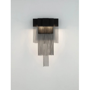 Kinkiet metalowy designerski Vaira LED 3000K czarny mat