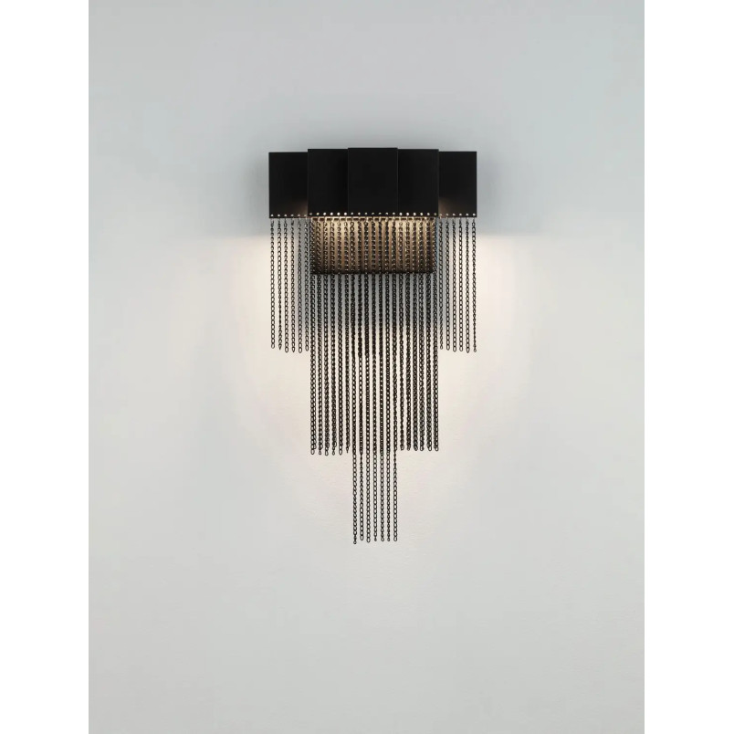 Kinkiet metalowy designerski Vaira LED 3000K czarny mat