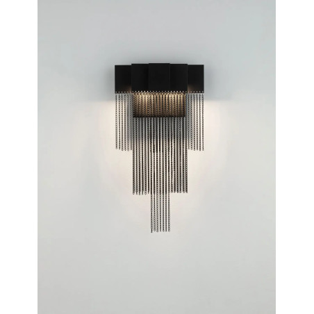 Kinkiet metalowy designerski Vaira LED 3000K czarny mat