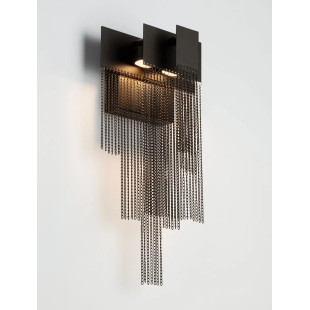 Kinkiet metalowy designerski Vaira LED 3000K czarny mat