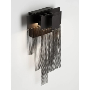 Kinkiet metalowy designerski Vaira LED 3000K czarny mat